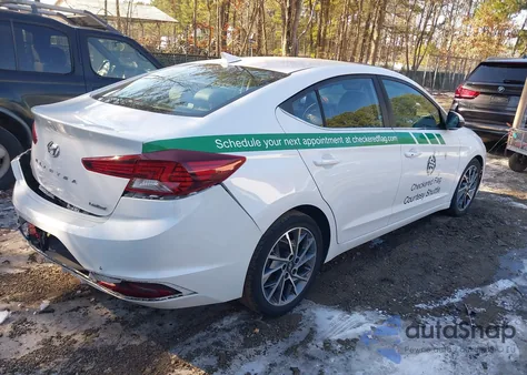 2019 Hyundai Elantra Limited from USA, damaged, VIN 5NPD84LF5KH447382